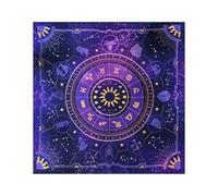 ZenithQuest Purple Altar Cloth 49x49cm Square, Polyester Spiritual Practice Table Cover for Tarot Readings Divination Rituals, Durable Washable Sacred Space Tablecloth