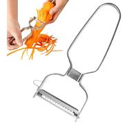 ZenithQuest SharpPeel Stainless Steel Vegetable Peeler - Super-Sharp Blade Matchstick-Sized Veg Strips
