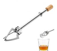 ZenithQuest Vintage Telescopic Pickle Fork 17cm, Stainless Steel Multi-Function Food Tongs, Triangle Grabber for Pickles, Olives, Ice Cubes, Snacks & Appetizers