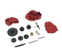 ZenithRide 1/24 RC Car Metal Transmission Gear Box Set FMS Compatible Upgrade Parts Accessories(Red)