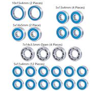 ZenithRide 24Pcs Sealed Bearing Wheel Hub Axles Compatible With 1 10 Scale RC Crawler Car Models Fits Currie F9 Style Parts