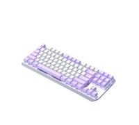 ZenithRide Hot-Swappable Red Switch Mechanical Keyboard 87/104 Compatible With Multiple Systems Whale Purple Water Keycap(White purple 4)