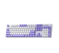 ZenithRide Hot-Swappable Red Switch Mechanical Keyboard 87/104 Compatible With Multiple Systems Whale Purple Water Keycap(White purple 2)