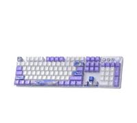 ZenithRide Hot-Swappable Red Switch Mechanical Keyboard 87/104 Compatible With Multiple Systems Whale Purple Water Keycap(White purple 3)