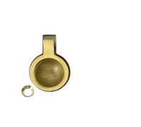 ZenithRide Marine 316 Stainless Steel Brass Plated Hatch Pull Handle With Mounting Screws Round Square Flush Lift Ring Compatible With Boat(48x38mm)