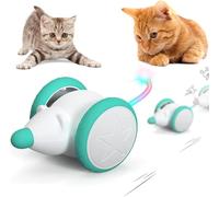 ZENITHTOP Cat Toys,Mouse Toys for Indoor Cats with LED Light Blinking Tail, Upgraded Automatic Self-Rotating USB Rechargeable Interactive Cat Toy, Perfect Exercise Toys for Your Kitten as Gifts