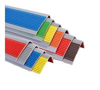 Zenithuxe Anti-Slip Stair Nosing Trim - L-Shaped PVC Step Edge For Laminate & Decking | Non-Slip Treads For Steps | Bullnose Carpet Edging Strip | Self-Adhesive Safety Grip Tape