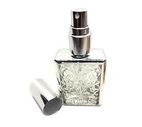 Zénitude Glassworks 15ml Empty Glass Perfume Bottle with Fine Mist Atomiser Small Spray Bottle Pocket/Travel Size Silver Bottle