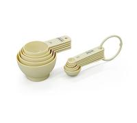 Zenker 11-Piece Plastic Measuring Cup & Spoon Set, Nesting with Printed Measurements, Dishwasher Safe, Easy Grip Handle, 1.25ml to 240ml, 1/4 Teaspoon to 1Cup, Perfect for Baking & Cooking, Cream