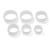 Zenker 6-Piece Round Plastic Biscuit Cutter Set with Storage Box for Tarts