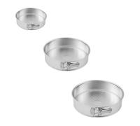 Zenker 9992150 Set of 3 Springform Tinned Steel Springform Cake Tin, Silver Tinned Steel, Diameter 18.5 cm + 26 cm + 28 cm