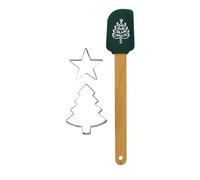 Zenker Christmas Baking Set, Silicone Spatula & 2 Cookie Cutters