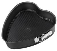 Zenker Heart springform Cake tin 24 x 28 cm from The Pure Series, Cake tin with Flat Base for Valentine's Day or Wedding Day (Colour: Black), Quantity: 1 Piece.