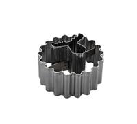 Zenker Linzer Cookie Cutter with Elk Head - 2-in-1 Stainless Steel Cookie Cutter in Elk Head Design - Ideal for Christmas Pastries and Baking at Christmas - Dishwasher Safe (50 x 50 x 26 mm)