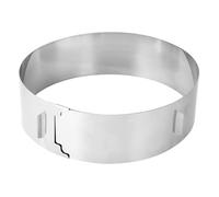 Zenker "Patisserie Cake Ring with 2 Handles, Stainless Steel, Silver, 15-30 x 7.5 cm