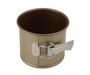 Zenker Pollerbrot Springform Cake Tin - Round Bread Mould as Accessories for Baking - 12 Bread Baking Mould with Non-Stick Coating - Baking Mould for Homemade Bread - Diameter 12 x 10 cm, Gold