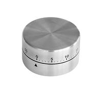 Zenker Short-time alarm clock, diameter 65 mm cylinder patisserie, high-quality stainless steel kitchen alarm clock, timer with magnetic base, alarm clock adjustable up to 60 minutes, practical timer, colour: silver