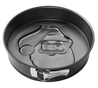 Zenker "Special Creative Santa Claus Plus Bear Springform Set, Stainless Steel, Black, 26 x 6.5 cm