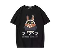 Zenless Zone Zero T-Shirts Pet Robot The Bangboo Short Sleeve 3D Printed T-Shirts Black