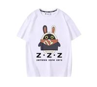 Zenless Zone Zero T-Shirts Pet Robot The Bangboo Short Sleeve 3D Printed T-Shirts White