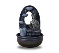 Zen'Light Buddha Harmony Indoor Fountain Water Fountain with Silent Pump LED Fountain with 2 Colours Removable Statue Gift Idea for Zen and Fengshui Height: 40 cm