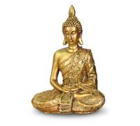 Zen'Light Sanci Buddha Statue - Zen and Feng Shui Decoration - to Create a Relaxing and Spiritual Atmosphere - Good Luck Gift Idea - Height: 18 cm - Colour: Gold - Zen'Light, Yello