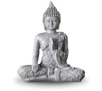 Zen Light Zen'Light Meditation Buddha 1 - Zen and Feng Shui Decoration - Brings a Peaceful and Relaxing Atmosphere to Your Home - Lucky Charm Statue Grey - Height: 12 cm, Resin Stone
