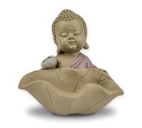 Zen Light Statue, Resin, Pink & Beige, H 10,5