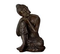 Zen Light Zen'Light Thai Buddha Statue Feng Shui Lucky Charm - Zen Gift Idea - Office Decoration, Bedroom, Living Room etc. - Height: 18 cm - Bronze Colour, Resin, 13 x 12 x 20 cm