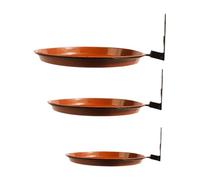 Zenlir 3PCS Garden Bird Feeder Feeding Tray And Mounted Nonrust Base For Attracting Various Wild Bird Species Observation Tool Garden Bird Feeder With Tray