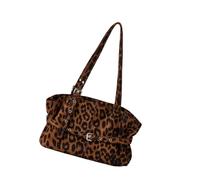 Zenlir Contemporary Shoulder Bag Retro Leopards Print Suedes Handbag Oversized Underarm For Women Office Travel Casual Daily Lightweight Suedes Laptop