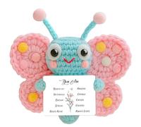 ZENLIV Positive Emotional Support Handmade Crochet Butterfly Gift, Inspirational Gifts Symbol, Faith-Based Comfort Emotional Support for Christian Women, Sister, Mom, Friend, Uplifting Home Decor