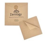 Zenlogy 10x10 Parchment Paper Squares (200 Sheets), Unbleached, High Heat, Non-Stick, Pre-Cut Baking Paper - Fits 10x10 Square Pans, Toaster Oven Trays, Air Fryer, Dehydrator - Baking and Roasting