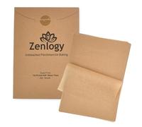 Zenlogy Parchment Paper Sheets 12x16 (200 sheets) for Baking - Unbleached Chlorine-free High Heat Non-Stick Pre-Cut Parchment Paper for Half Sheet Pans