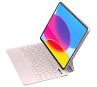 ZENLU iPad 10th 11th Generation Case with Keyboard Pink, Multi-Touch Trackpad, Power Display, Floating Cantilever Stand, Premium PU Leather, Backlit Slim Magic Keyboard for iPad A16/10th (2025/2022)