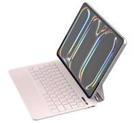 ZENLU iPad Pro 11 M4 2024 Case with Keyboard Pink, Magic-Style Keyboard, Multi-Touch Trackpad, Floating Cantilever Stand, Smart Backlit Keyboard Case for 11" iPad Pro 5th Gen