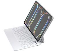 ZENLU iPad Pro 11 M4 2024 Case with Keyboard White, Magic-Style Keyboard, Multi-Touch Trackpad, Floating Cantilever Stand, Smart Backlit Keyboard Case for 11" iPad Pro 5th Gen