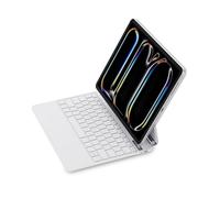 ZENLU iPad Pro 13-inch M4 Case with Keyboard, Magic-Style Keyboard, Multi-Touch Trackpad, Floating Cantilever Stand, Smart Backlit Keyboard Case for 13" iPad Pro 2024 (White)