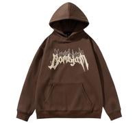 ZENMANCHEN 2024 Graphic Hoodies Y2k Oversized Streetwear Pullover Preppy Sweatshirt Aesthetic The Weeknd Hoodie, 7-brown, Large