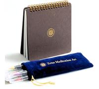 Zenn Meditation Art Mandala Arts & Craft Painting Gift Set with 12 Dual tip Brush-fine Tip Markers | Mandala Colouring for Calm Creativity Focus (Pebble Black)