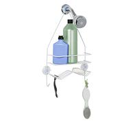 Zenna Home Hanging Over-the-Shower Caddy, 1 Shelf and Soap Dish, White
