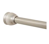 Zenna Home NeverRust Adjustable Tension Rustproof Shower Curtain Rod, Fits, 26-76 Inches, Brushed Nickel