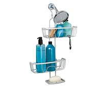 Zenna Home NeverRust Aluminum Adjustable Hanging Shower Caddy, Satin Chrome