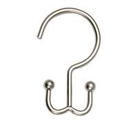 Zenna Home Shower Curtain Hooks, Aluminum, Nickel, One Size