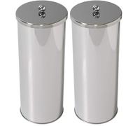Zenna Home toilet paper canister, Stainless Steel, Size: Pack of 2
