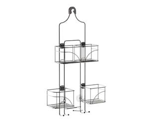 Zenna Home With Baskets That Slide Out to accommodate Hose, Versatile Storage Solution for Your Bath Area. Rust-Resistant Expandable Over-The-Shower Caddy, Bronze