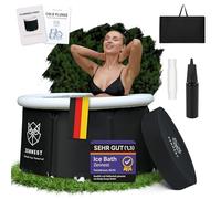 Zennest Portable Ice Bath Tub Patented Leak Guard, 90 Gal XL Cold Plunge Tub - 6-Layer Insulated Inflatable Bathtub for Cold Water Plunge Pool, Air-Cavity Thermal Shield with Bouns Ebook