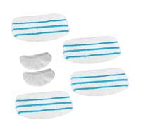 Zennox Set of 6 Spare Mop Pads for Multifunctional Steam Mop - 4x Mop Pads & 2 Handheld Steamer Pads for Cleaning Hard Floors, Laminate, Wood, Carpets, Rugs, Surfaces, Worktops, Tiles & More
