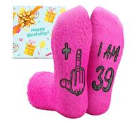 ZENO 40th Birthday Gifts for Women - Funny Socks for 39+ Year Old, Hilarious 40 Year Old Birthday Gift for Women, Fun I Am 39+ Woman Socks Funny