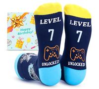 ZENO 7th Birthday Gifts for Boys - Astronaut Socks for 7-Year-Olds - Fun Present - Boys
